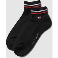 Tommy Jeans Sneakersocken mit Label-Print Modell 'Iconic' im 2er-Pack in Black, Größe 35-38 von Tommy Jeans
