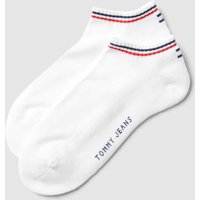 Tommy Jeans Sneakersocken mit Label-Print Modell 'Iconic' im 2er-Pack in Weiss, Größe 35/38 von Tommy Jeans