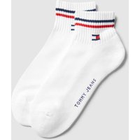 Tommy Jeans Sneakersocken mit Label-Print Modell 'Iconic' im 2er-Pack in Weiss, Größe 35/38 von Tommy Jeans