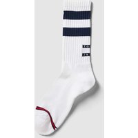 Tommy Jeans Socken mit Kontraststreifen in Weiss, Größe 39/42 von Tommy Jeans