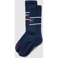 Tommy Jeans Socken mit Label-Schriftzug in Marine, Größe 35/38 von Tommy Jeans