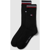 Tommy Jeans Socken mit Label- und Logo-Print Modell 'Iconic' im 2er-Pack in Black, Größe 35/38 von Tommy Jeans