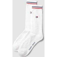 Tommy Jeans Socken mit Label- und Logo-Print Modell 'Iconic' im 2er-Pack in Weiss, Größe 35/38 von Tommy Jeans