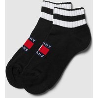 Tommy Jeans Socken mit Logo-Stitching Modell 'QUARTER' in Black, Größe 43/46 von Tommy Jeans