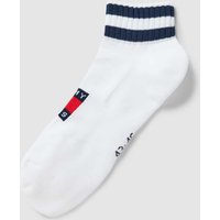 Tommy Jeans Socken mit Logo-Stitching Modell 'QUARTER' in Weiss, Größe 39/42 von Tommy Jeans