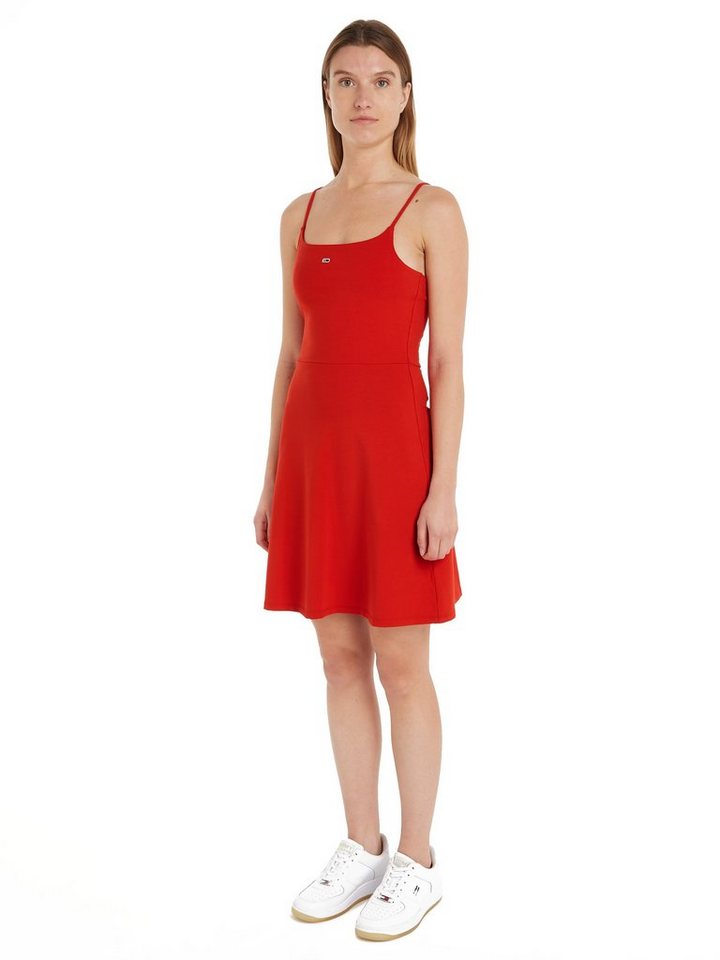 Tommy Jeans Spaghettikleid TJW ESSENTIAL STRAP FLARE DRESS mit verstellbaren Spaghettiträgern von Tommy Jeans