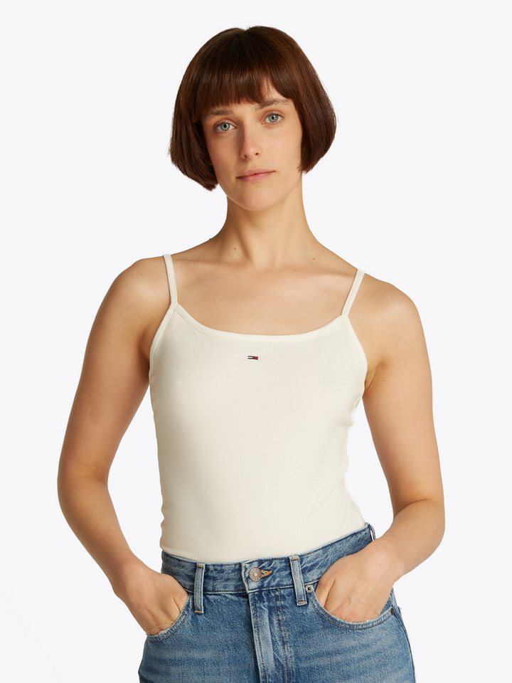 Tommy Jeans Spaghettitop TJW ESSENTIAL STRAP TOP EXT mit Logostickerei von Tommy Jeans