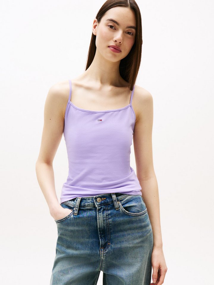 Tommy Jeans Spaghettitop TJW ESSENTIAL STRAP TOP EXT mit Logostickerei von Tommy Jeans