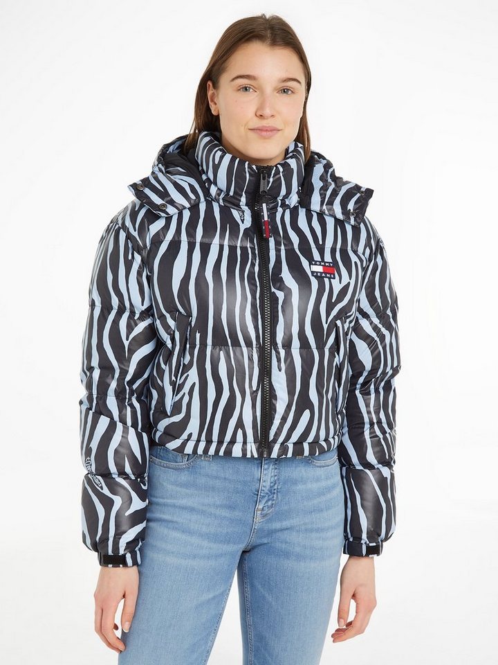 Tommy Jeans Daunenjacke TJW CRP ZEBRA ALASKA PUFFER mit Zebra Streifen von Tommy Jeans