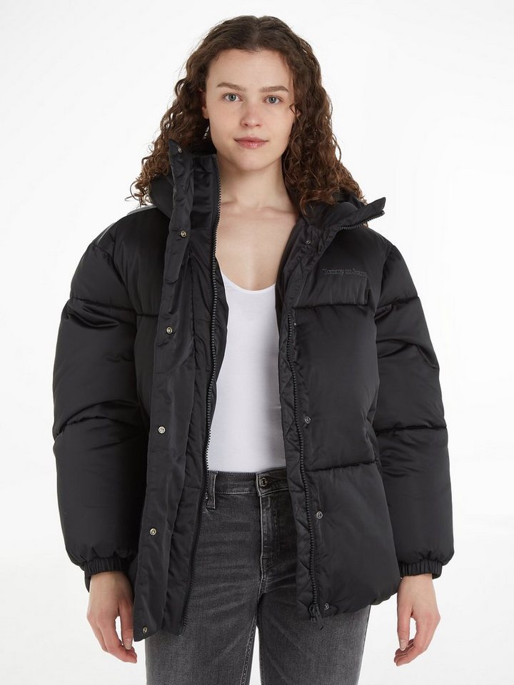 Tommy Jeans Steppjacke TJW OVR SATIN PUFFER mit Tommy Jeans Markenlabel von Tommy Jeans