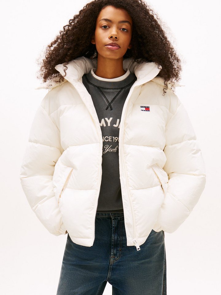 Tommy Jeans Steppjacke TJW OVS HOODED FLAG PUFFER EXT von Tommy Jeans
