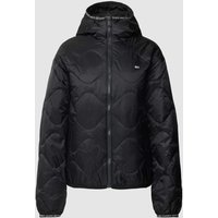 Tommy Jeans Steppjacke mit Label-Stitching Modell 'QUILTED TAPE HOOD' in Black, Größe S von Tommy Jeans