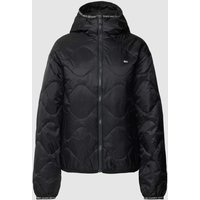 Tommy Jeans Steppjacke mit Label-Stitching Modell 'QUILTED TAPE HOOD' in Black, Größe XS von Tommy Jeans