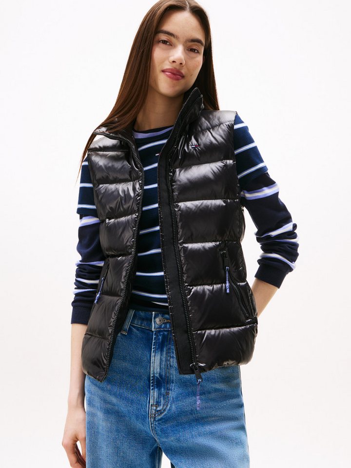 Tommy Jeans Steppweste TJW SLIM ZIP PRINT DOWN VEST von Tommy Jeans