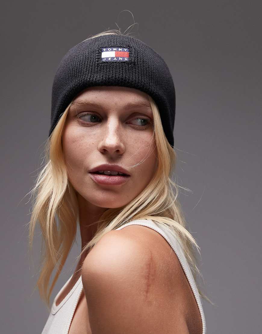 Tommy Jeans - Stirnband in Schwarz mit Core-Logo von Tommy Jeans