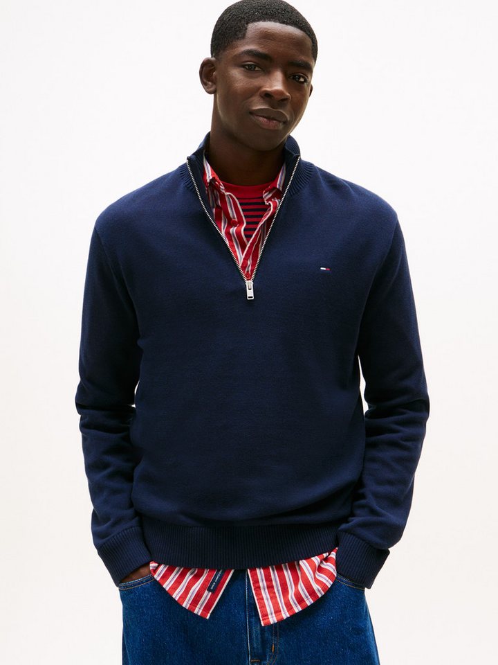 Tommy Jeans Strickpullover TJM SLM ESS LIGHT ¼ ZIP SWTR EXT Mit Rundhalsausschnitt von Tommy Jeans
