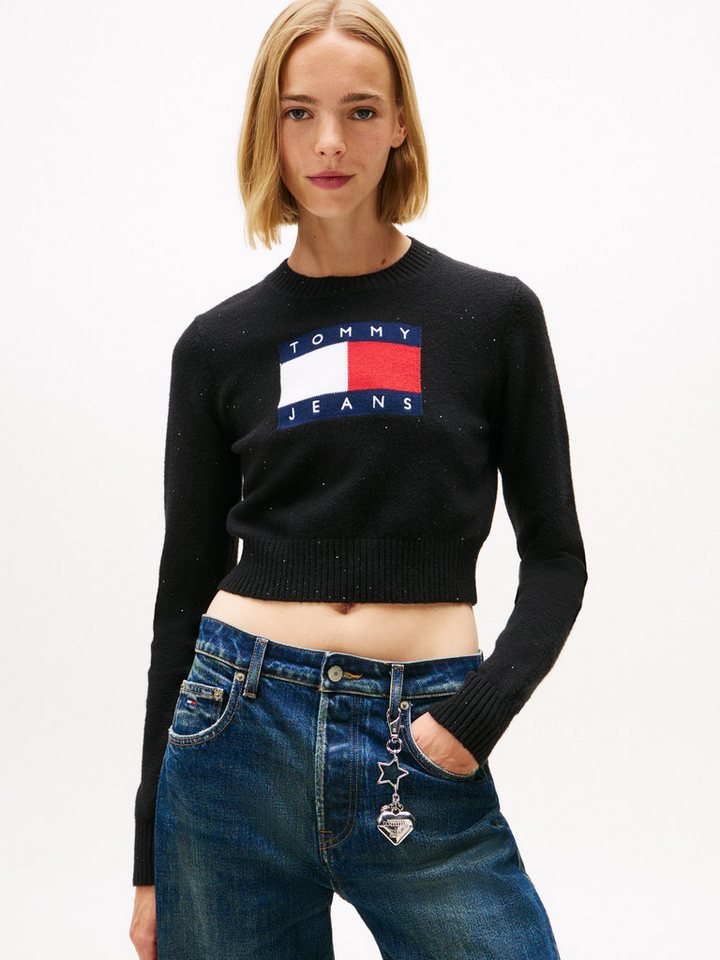 Tommy Jeans Strickpullover TJW SPARKLE FLAG SWEATER EXT von Tommy Jeans