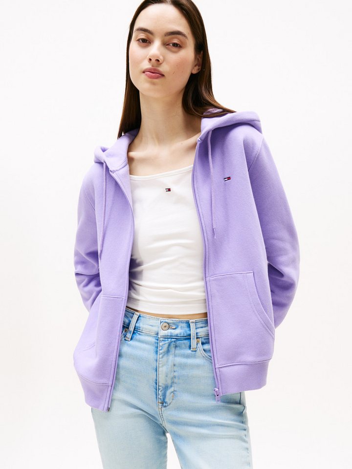 Tommy Jeans Sweatjacke TJW REG S FLAG ZIP THRU mit Logostickerei von Tommy Jeans