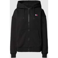 Tommy Jeans Sweatjacke mit Label-Badge in Black, Größe L von Tommy Jeans