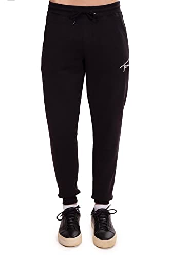 Tommy Jeans Sweatpants Gummibund Tunnelzug Logo-Stick schwarz Größe M von Tommy Jeans