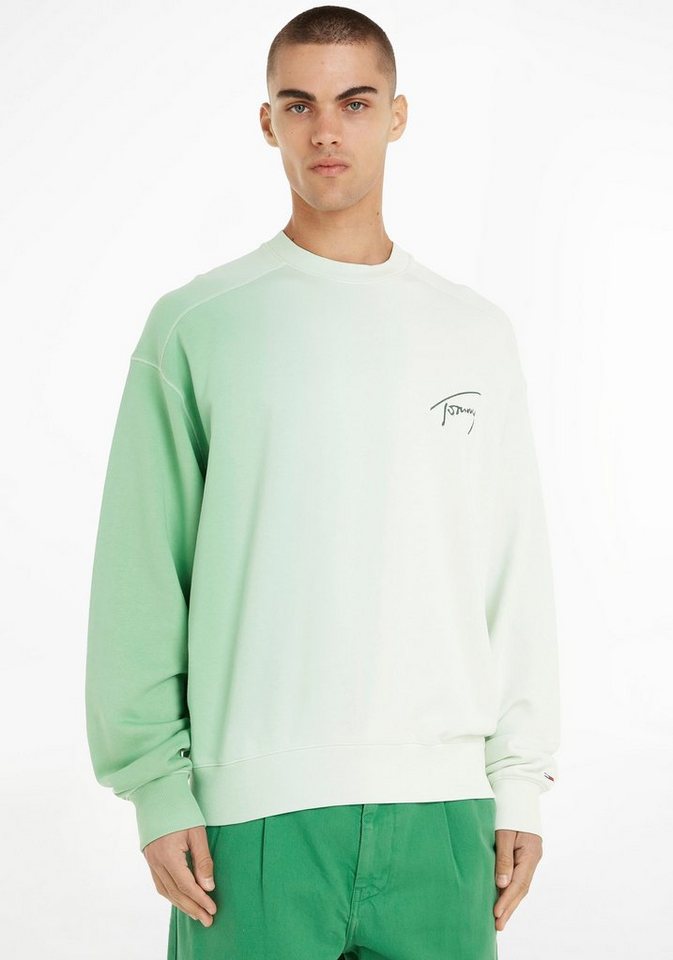 Tommy Jeans Sweatshirt TJM BOXY DIP DYE SIGNATURE CREW in Dip Dye Optik von Tommy Jeans