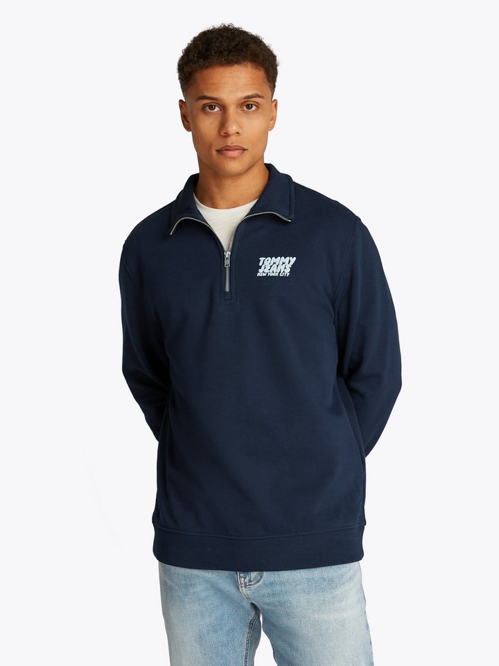 Tommy Jeans Sweatshirt TJM REG BUBBLE QRTR ZIP FRNT/BCK mit großem Rückenprint von Tommy Jeans