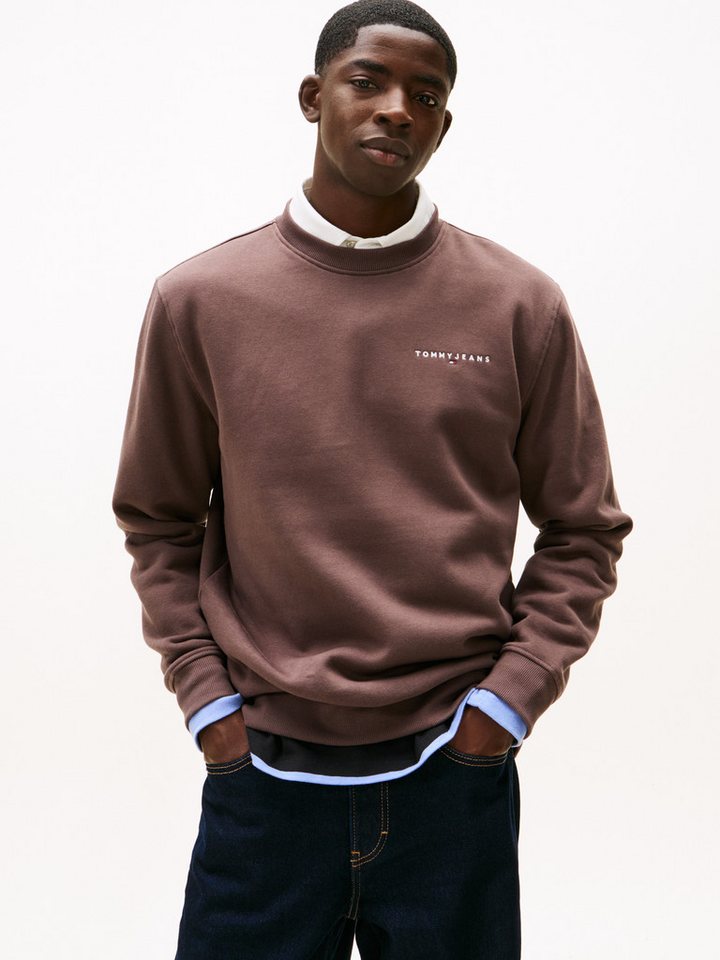 Tommy Jeans Sweatshirt TJM REG LINEAR CREW EXT mit Logostickerei von Tommy Jeans