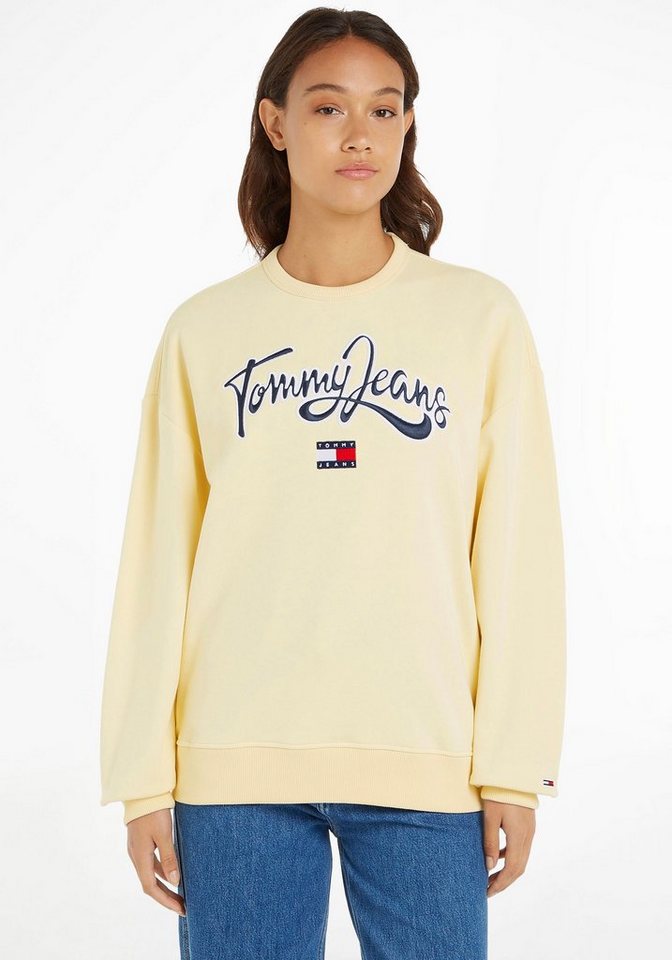 Tommy Jeans Sweatshirt TJW RLX POP TJ CREW mit großer Logostickerei von Tommy Jeans