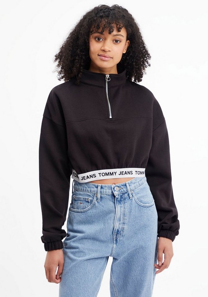 Tommy Jeans Sweatshirt TJW SUPER CROP LOGO WAISTBAND mit Tommy Jeans Logo-Schriftzug am Bund von Tommy Jeans