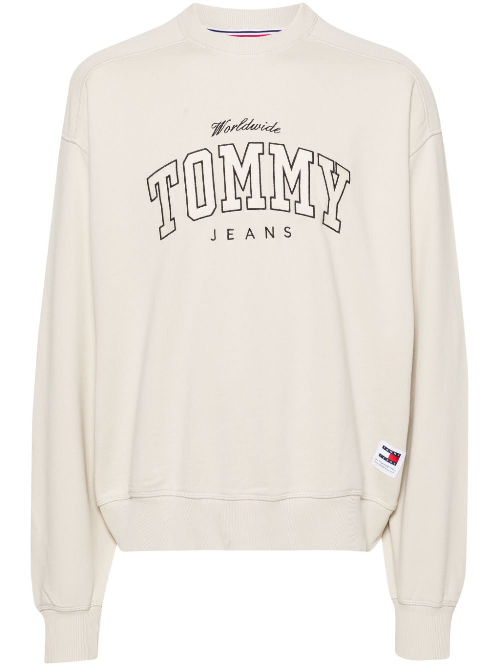 Tommy Jeans Sweatshirt mit Logo-Stickerei - Nude von Tommy Jeans