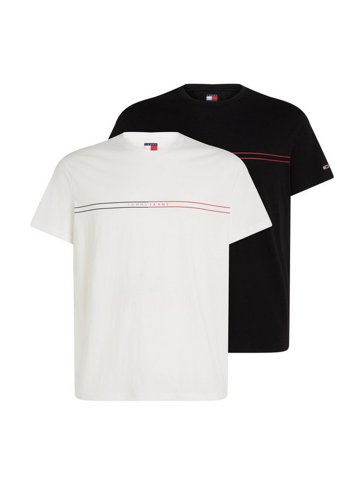 Tommy Jeans T-Shirt TJM SLM ENTRY GRPHC T EXT 2 PCK (Packung, 2-tlg., 2er) von Tommy Jeans