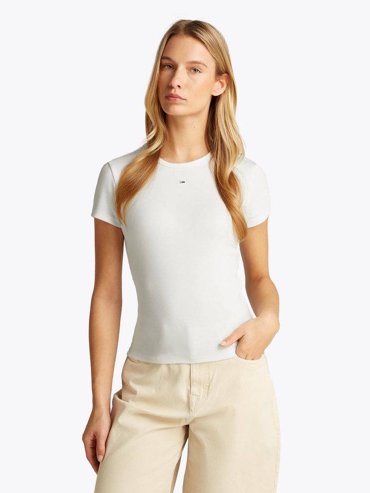 Tommy Jeans T-Shirt TJW 2PACK SLIM ESSENTIAL RIB SS (Packung, 3-tlg., 2er-Pack) mit Logostickerei von Tommy Jeans