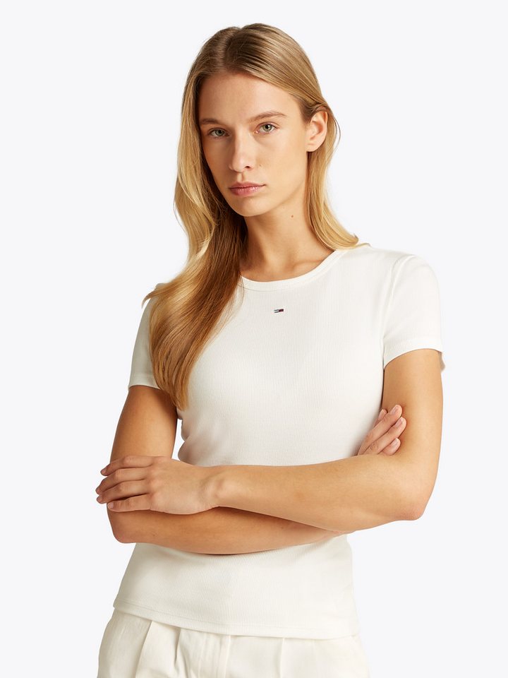 Tommy Jeans T-Shirt TJW 2PACK SLIM ESSENTIAL RIB SS (Packung, 3-tlg., 2er-Pack) mit Logostickerei von Tommy Jeans