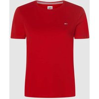 Tommy Jeans T-Shirt aus Bio-Baumwolle in Rot, Größe XS von Tommy Jeans