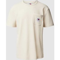 Tommy Jeans T-Shirt mit Brusttasche in Beige, Größe L von Tommy Jeans