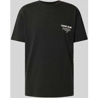 Tommy Jeans T-Shirt mit Label-Print in Black, Größe S von Tommy Jeans