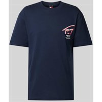 Tommy Jeans T-Shirt mit Label-Print in Marine, Größe L von Tommy Jeans