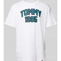 Tommy Jeans T-Shirt mit Label-Print in Weiss, Größe S von Tommy Jeans