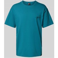 Tommy Jeans T-Shirt mit Label-Stitching in Petrol, Größe M von Tommy Jeans