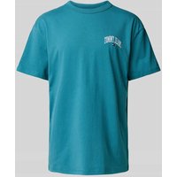 Tommy Jeans T-Shirt mit Label-Stitching in Petrol, Größe S von Tommy Jeans