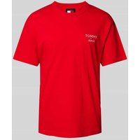 Tommy Jeans T-Shirt mit Label-Stitching in Rot, Größe M von Tommy Jeans