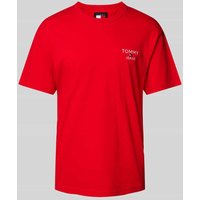 Tommy Jeans T-Shirt mit Label-Stitching in Rot, Größe XS von Tommy Jeans