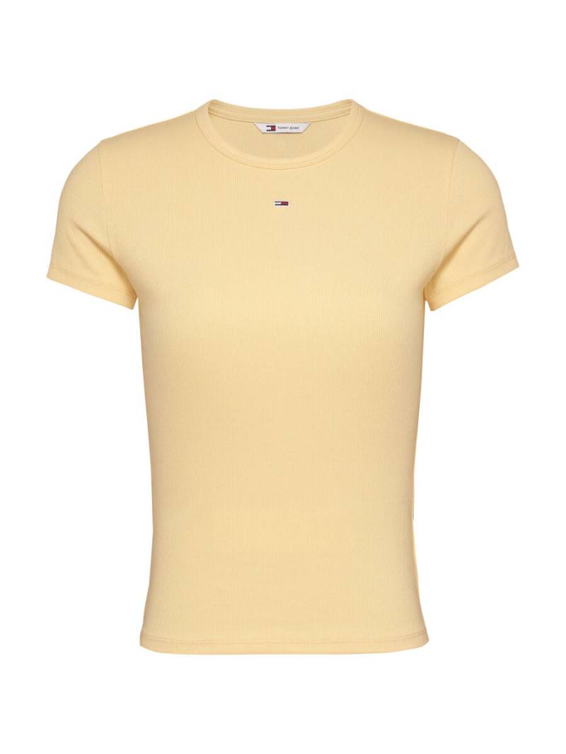 Tommy Jeans - T-Shirt mit Rippstruktur gelb - Gr. - XL von Tommy Jeans