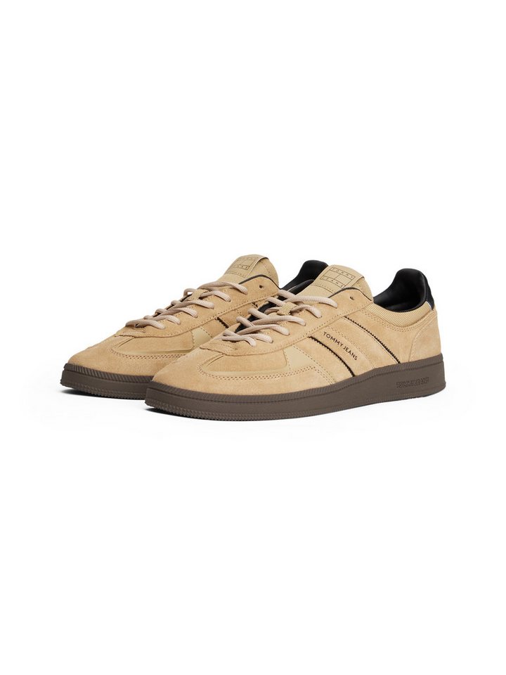 Tommy Jeans THE GREENWICH EDGE SUEDE Sneaker, Freizeitschuh, Halbschuh, Schnürer mit farblicher Pasepelierung von Tommy Jeans