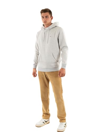 Tommy Jeans TJM Reg S Flag Hoodie Pullover-Kapuzenpulli, Herren, Grau (Silver Grey Heather), Xs von Tommy Jeans