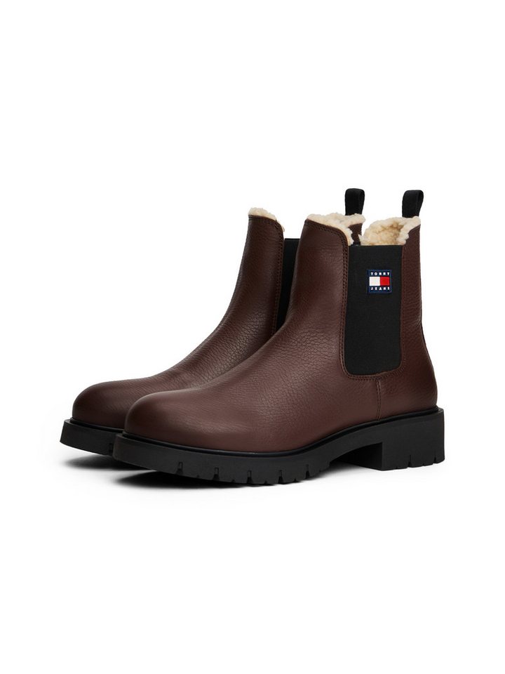 Tommy Jeans TJW CHELSEA BOOT WL Chelseaboots, Blockabsatz, Stiefelette mit typischer Logoflagge von Tommy Jeans