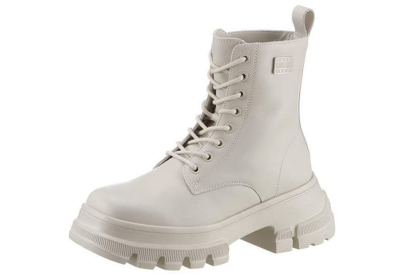 Tommy Jeans TJW CHUNKY LEATHER BOOT Schnürboots mit Marken-Logo von Tommy Jeans