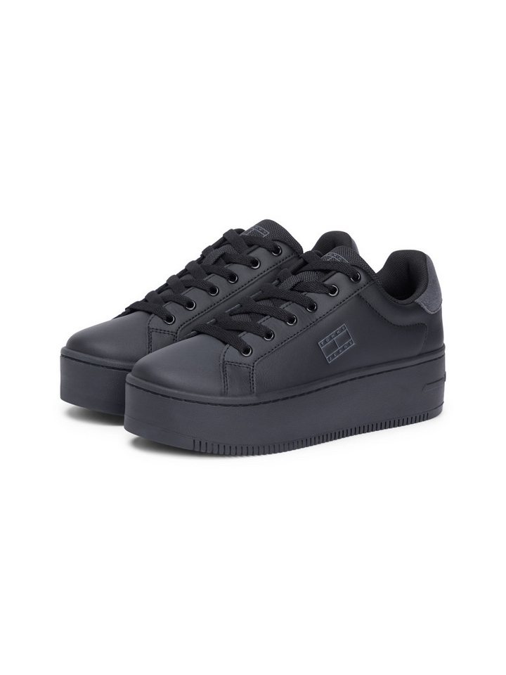 Tommy Jeans TJW FLATFORM ESS MU Plateausneaker, Freizeitschuh, Halbschuh, Schnürschuh mit Kontrastbesatz von Tommy Jeans
