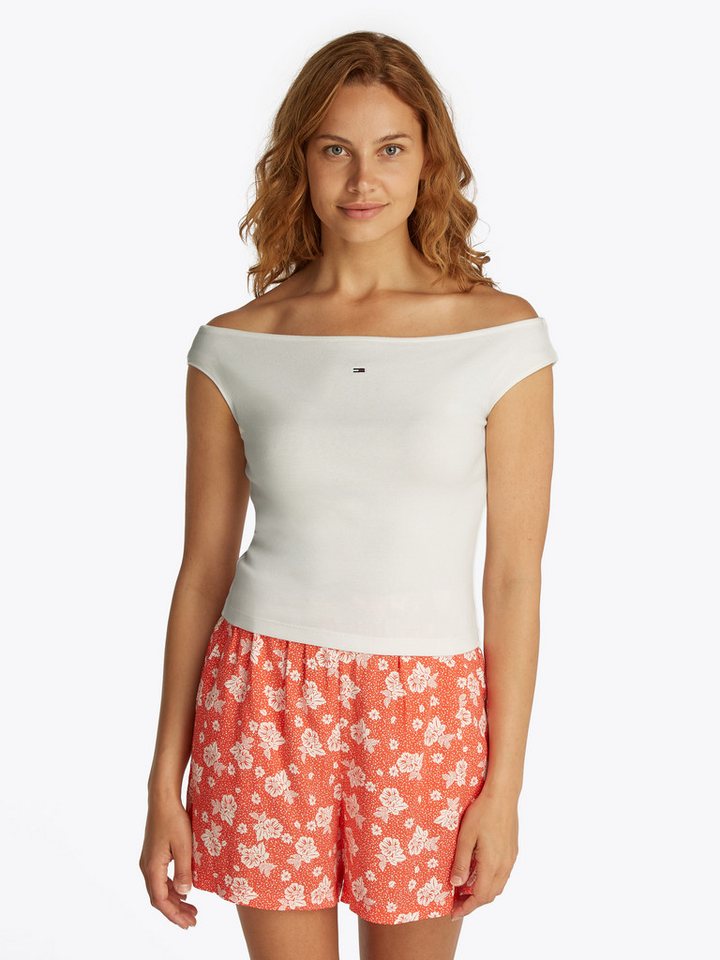 Tommy Jeans Tanktop TJW BOAT NECK TOP SS EXT mit Logostickerei von Tommy Jeans