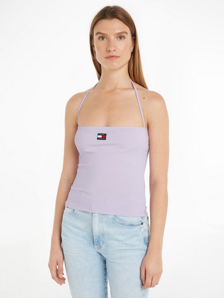 Tommy Jeans Tanktop TJW SLIM RIB BADGE STRAP TOP mit Tommy Jeans Markenlabel von Tommy Jeans